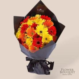 混色太陽花 畢業花束