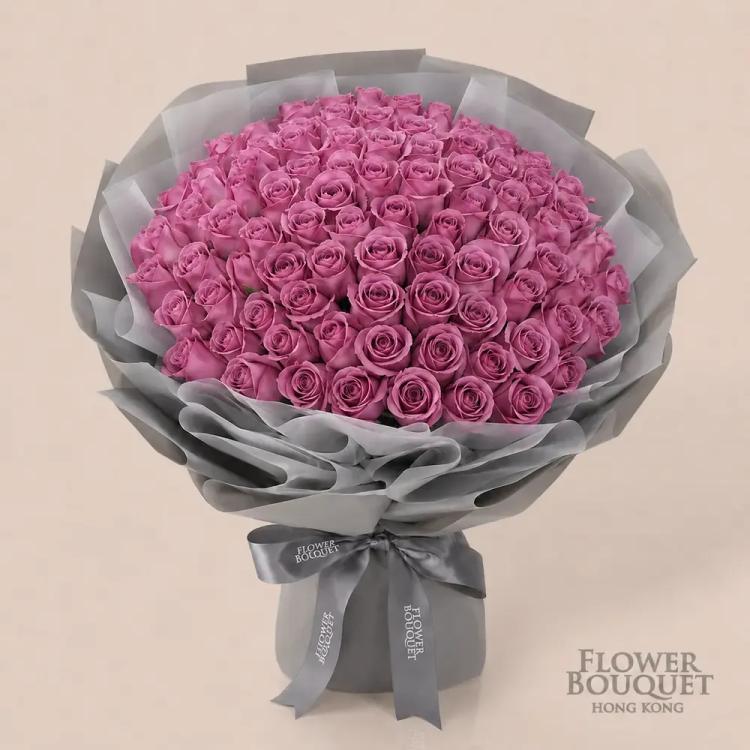 mauve-pink-rose-dome-grey-wrap-branded-ribbon-1000