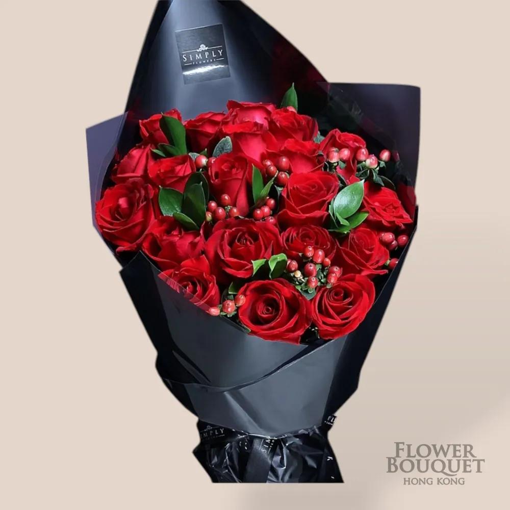 情人節 頂級20/30支 進口哥倫比亞 紅玫瑰 吉葉 紅豆 花束 - 點擊查看商品詳情 情人節 頂級20/30支 進口哥倫比亞 紅玫瑰 吉葉 紅豆 花束 | 御花店